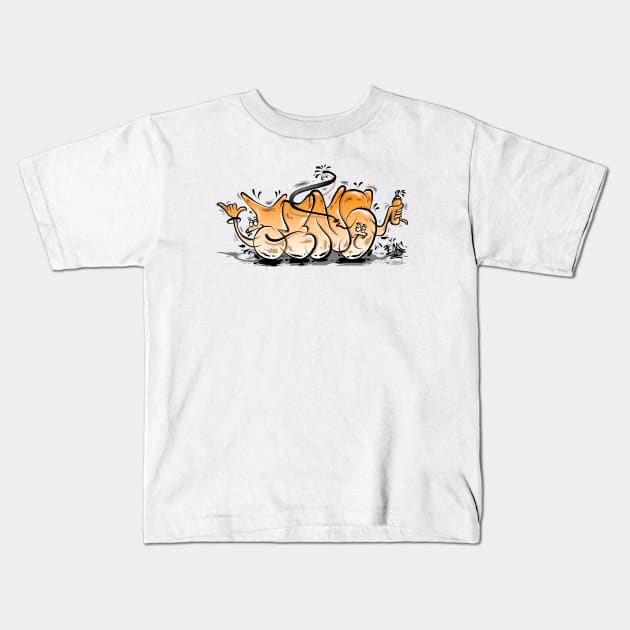 GRAFITTI TENS Kids T-Shirt by TENSTUDIOART